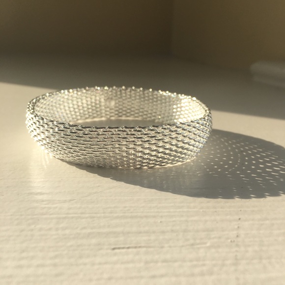 100% Sterling Silver Mesh Bracelet 925 - Picture 3 of 6